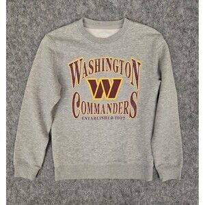 Fanatics Washington Commanders Men's Sz S Gray Sweatshirt Classic Fit Crew Neck
